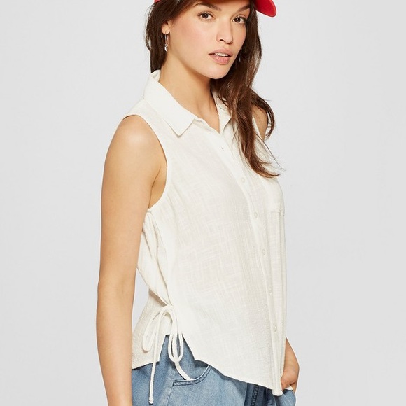 Universal Thread Tops - Universal Thread Side Tie Button Front Tank